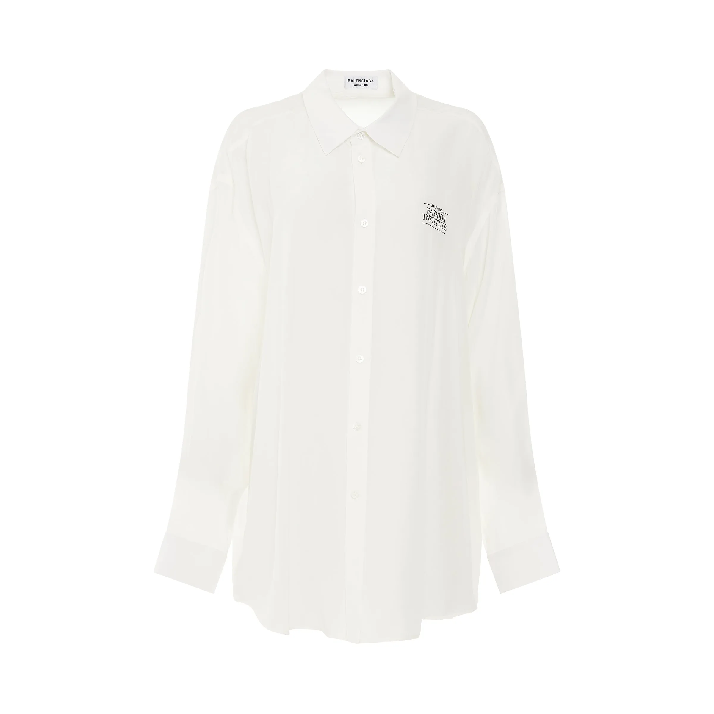 Light Silk Crepe Fluid Blouse in White sold by MARAIS