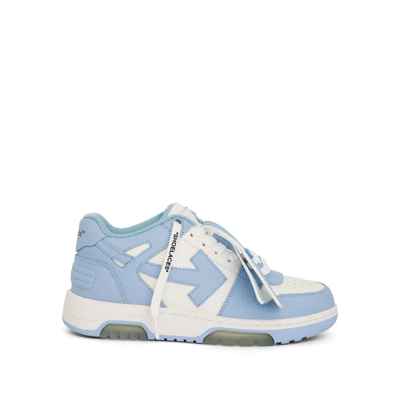 Out of Office Calf Leather Sneakers In Colour White/Light Blue sold by MARAIS