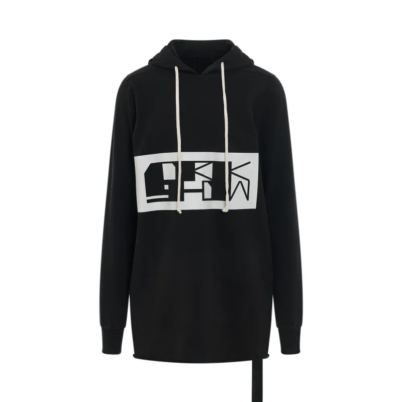 DRK Logo Print Hoodie in Black/Pearl sold by MARAIS