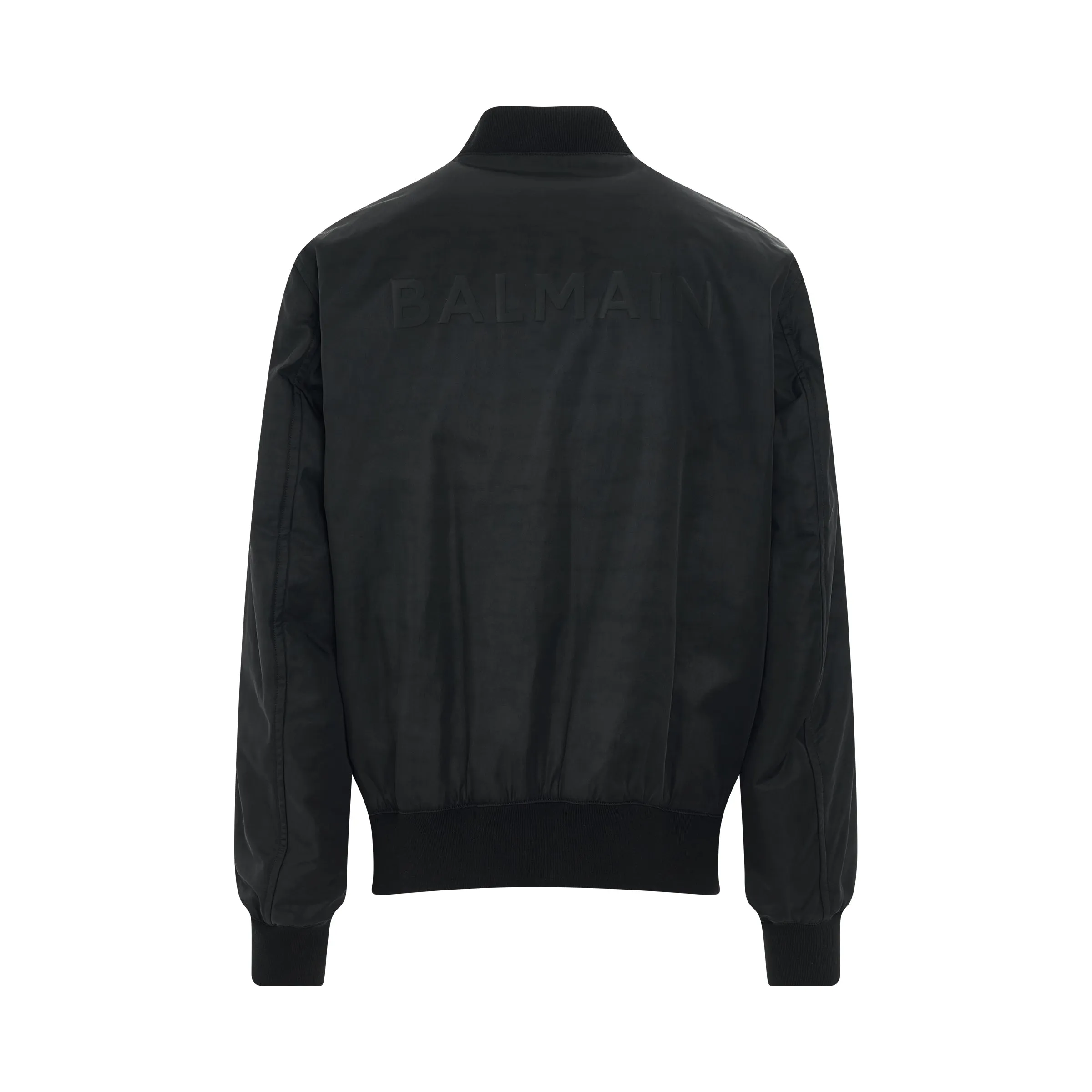 Logo Nylon Zipped Bomber Jacket in Black sold by MARAIS product image thumbnail 4
