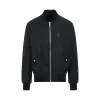 Logo Nylon Zipped Bomber Jacket in Black sold by MARAIS