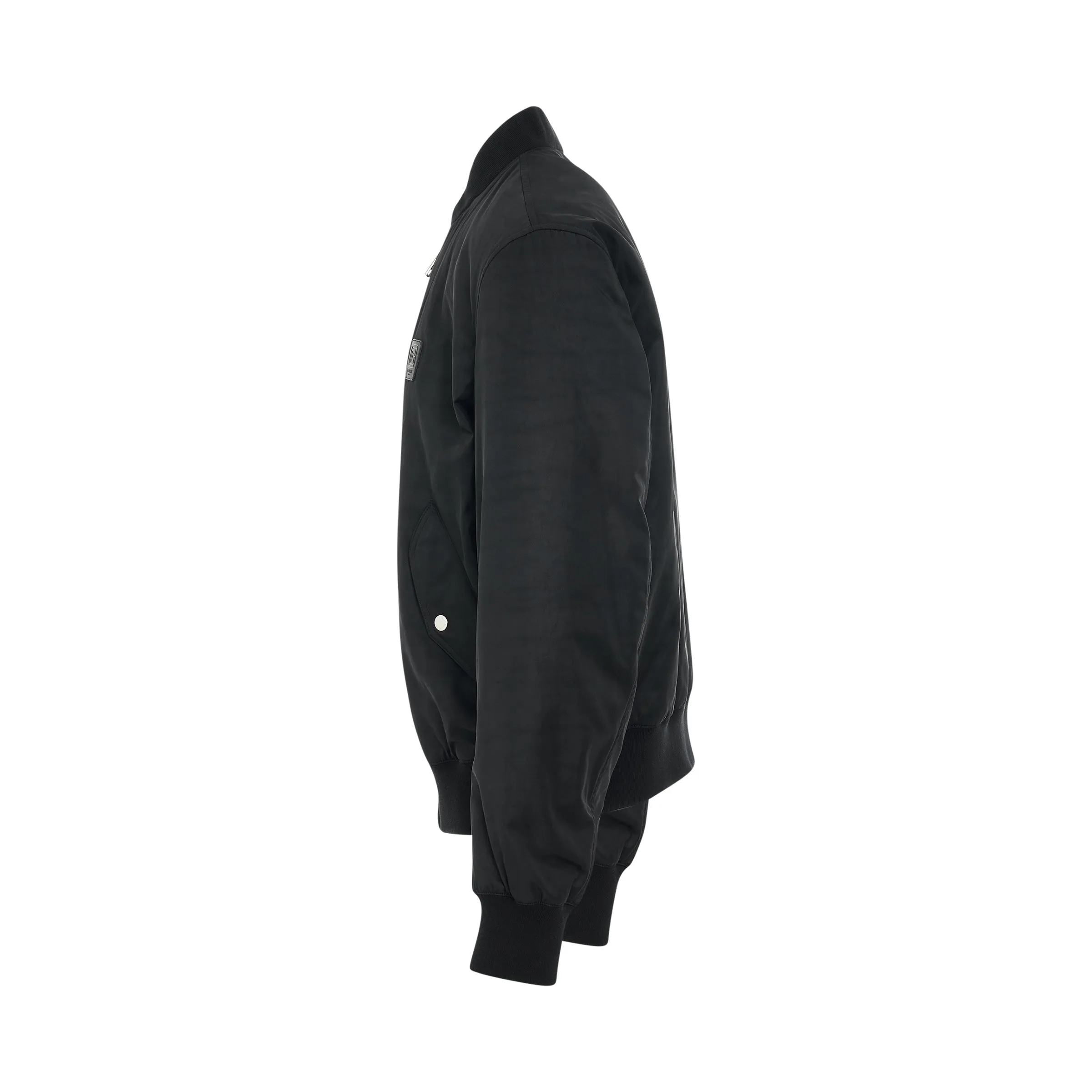 Logo Nylon Zipped Bomber Jacket in Black sold by MARAIS product image thumbnail 3