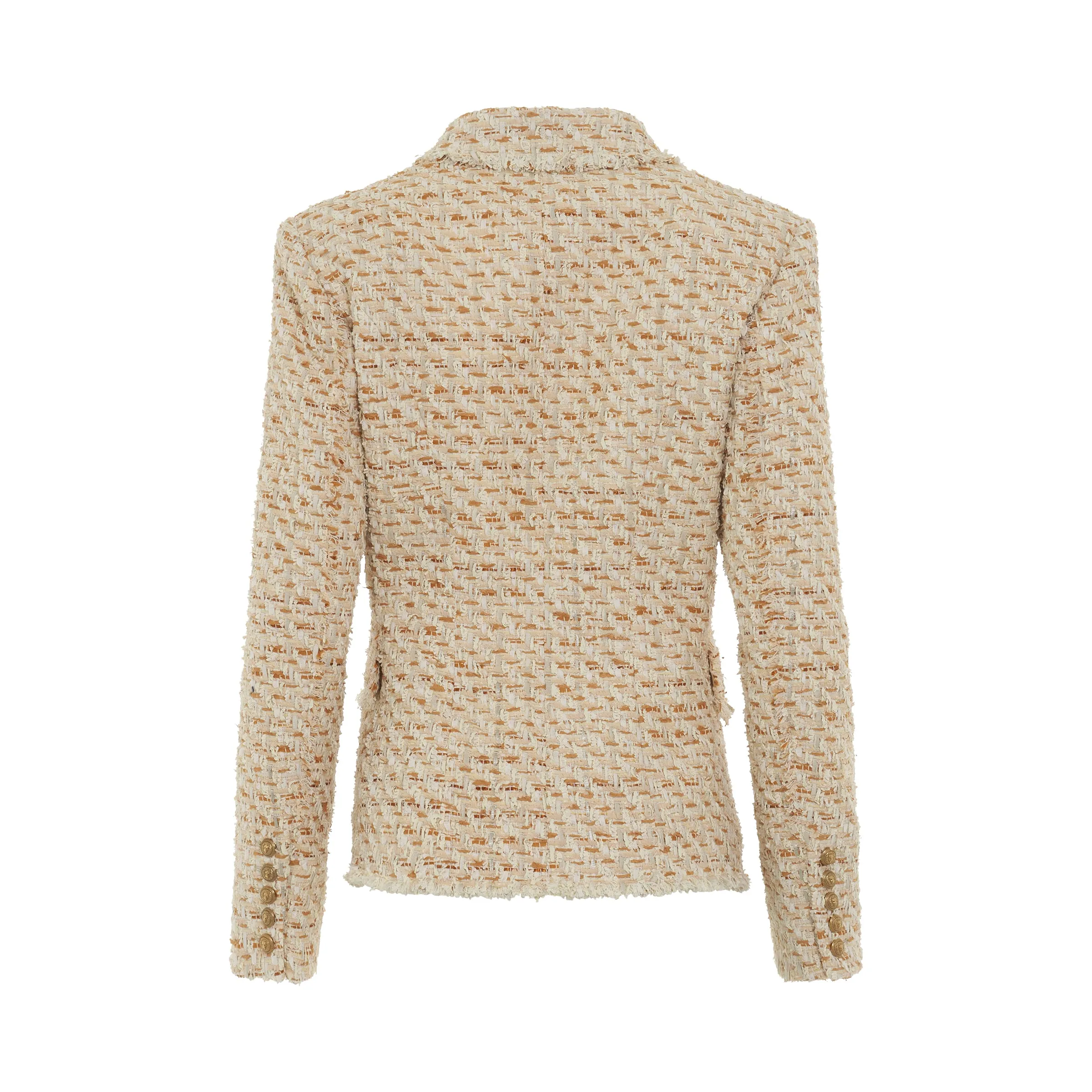 6 Button Tweed Jacket in Multi Beige sold by MARAIS product image thumbnail 4