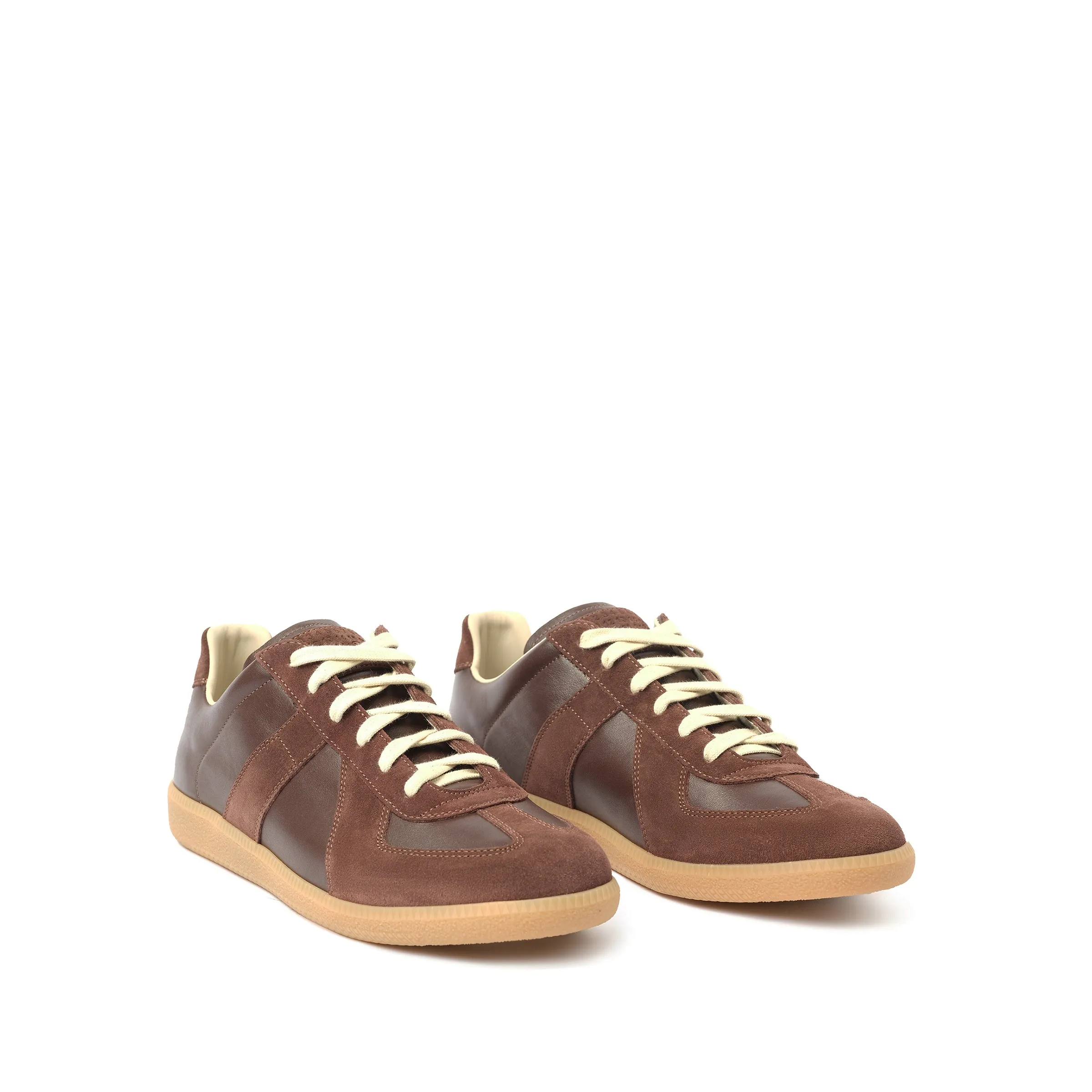Replica Leather Sneaker in Chic Brown sold by MARAIS product image thumbnail 2