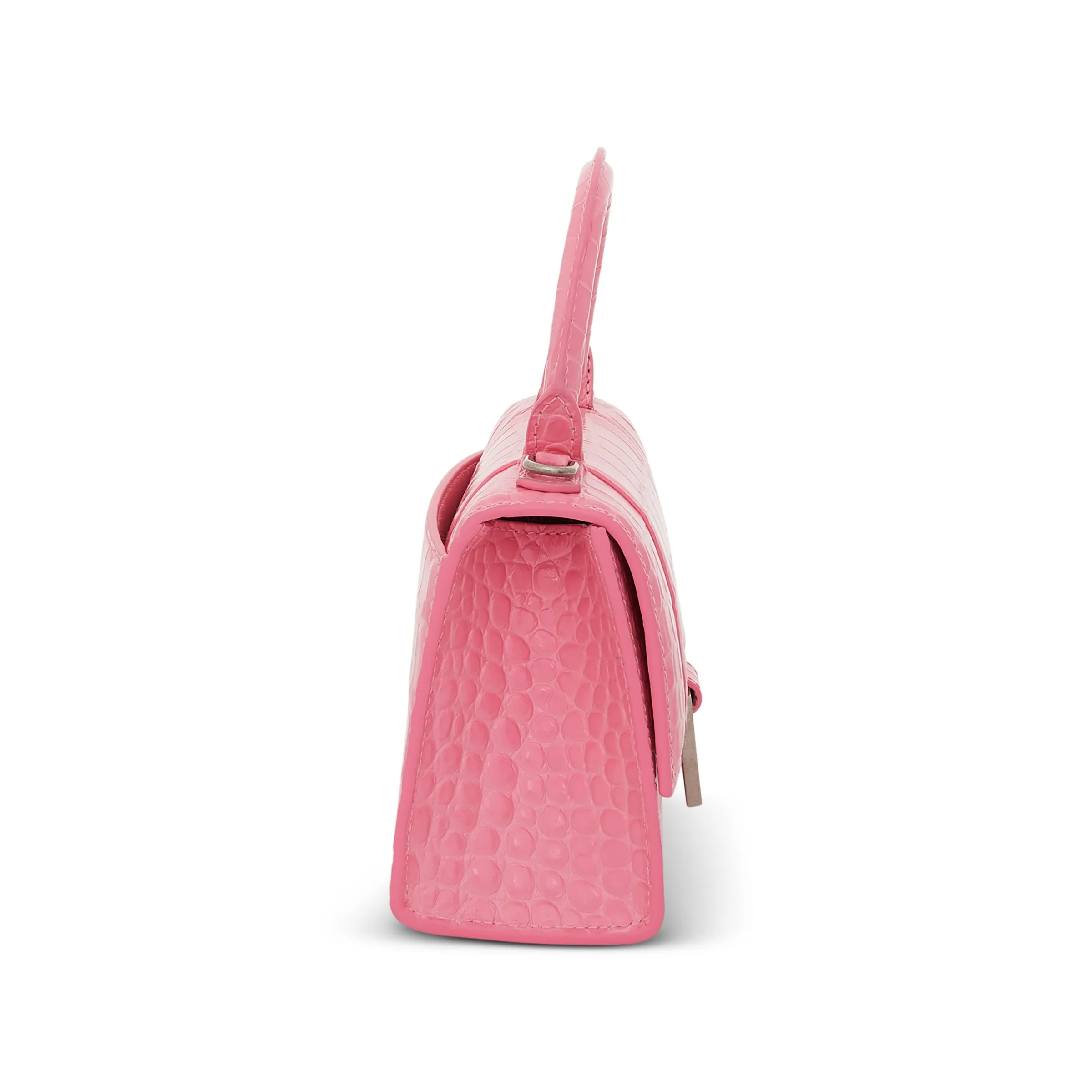 Hourglass XS Croco Embossed Bag in Sweet Pink sold by MARAIS product image thumbnail 3