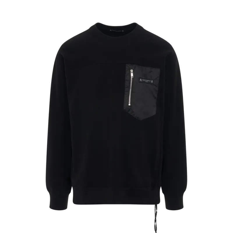 Logo Mountain Sweatshirt in Black sold by MARAIS