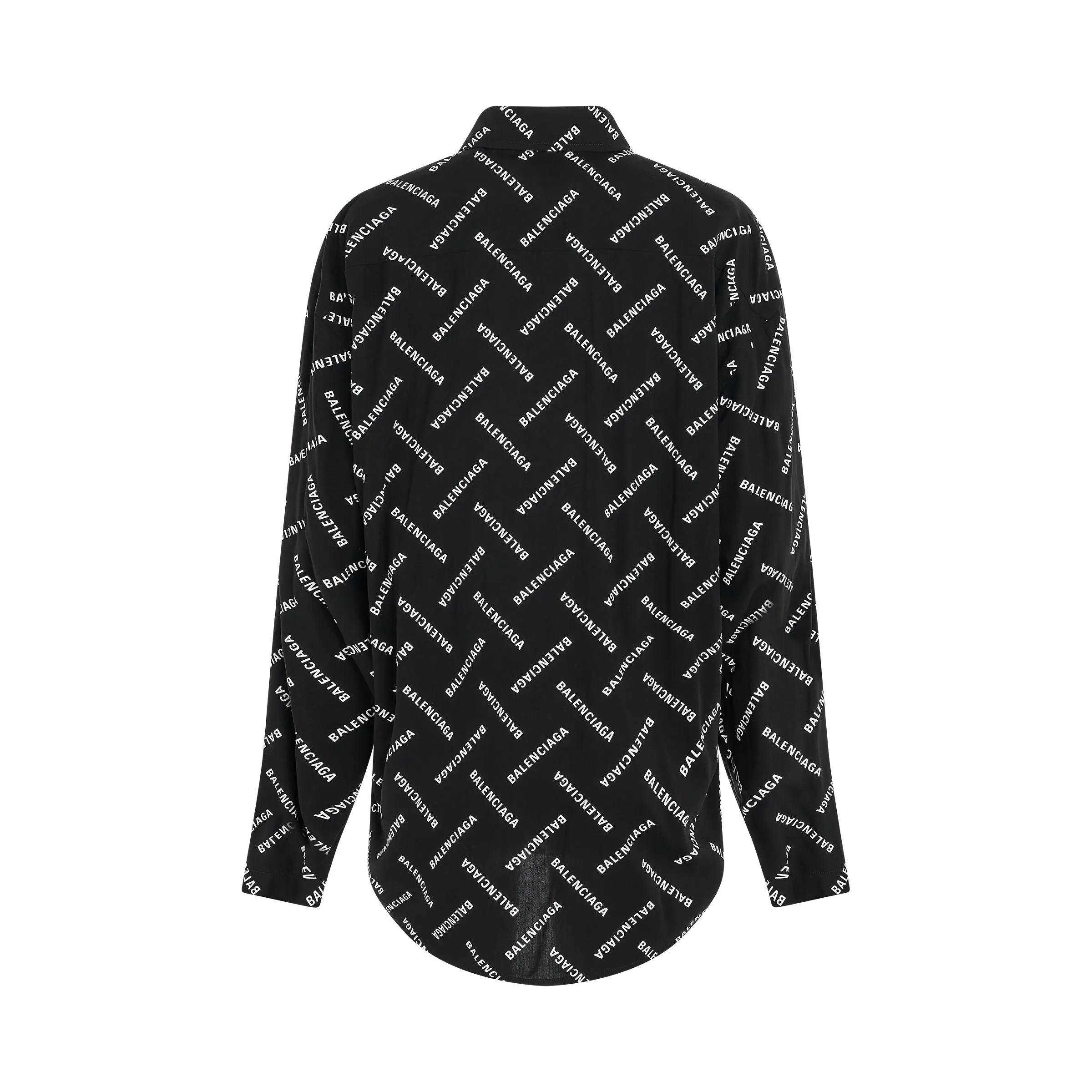 All-Over Logo Long Sleeve Shirt in Black/White sold by MARAIS product image thumbnail 4