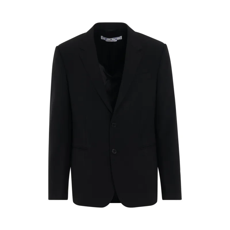 Corporate Slim Fit Jacket in Black/White sold by MARAIS