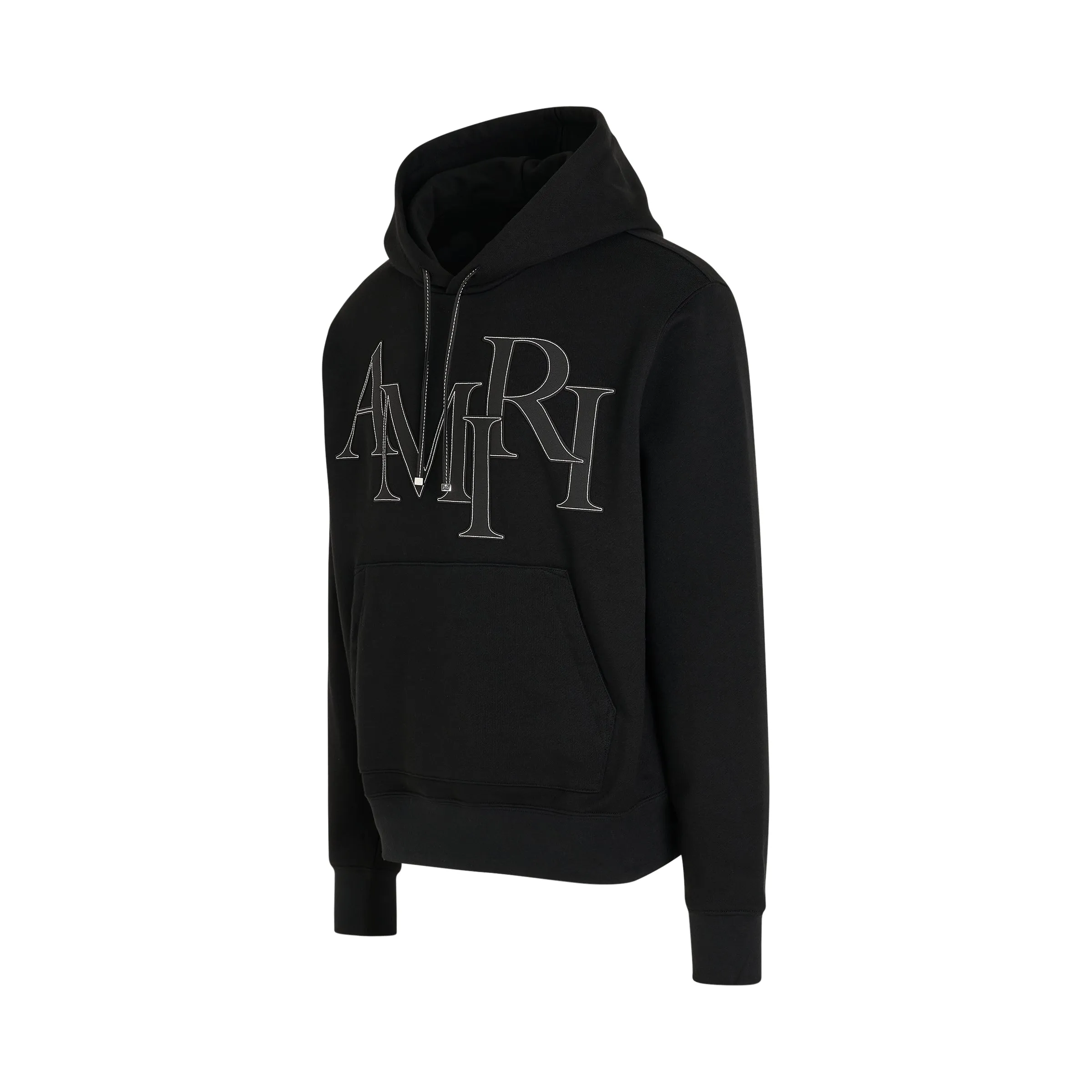 Staggered Logo Hoodie in Black sold by MARAIS product image thumbnail 2