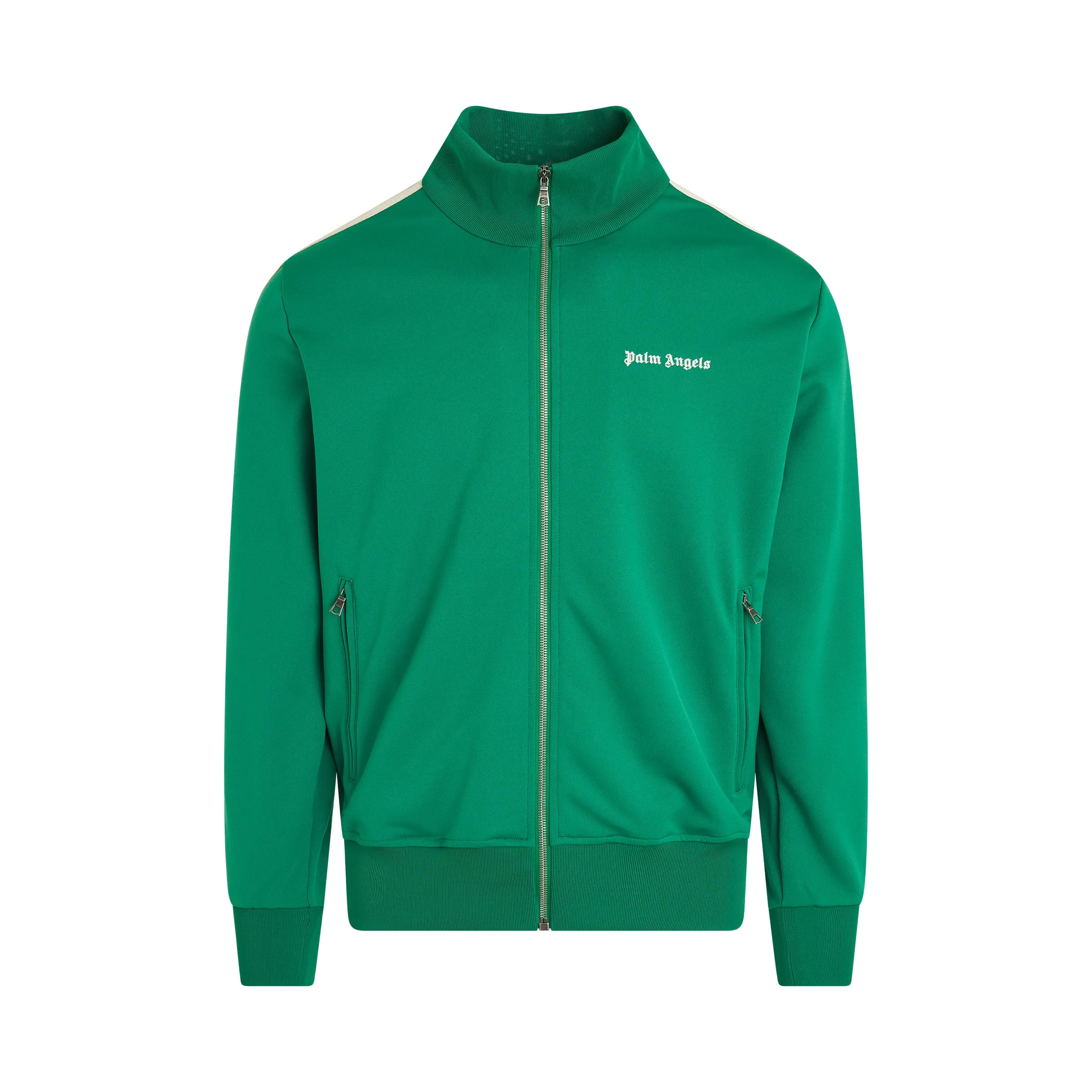 Classic Logo Track Jacket in Green/Off White sold by MARAIS