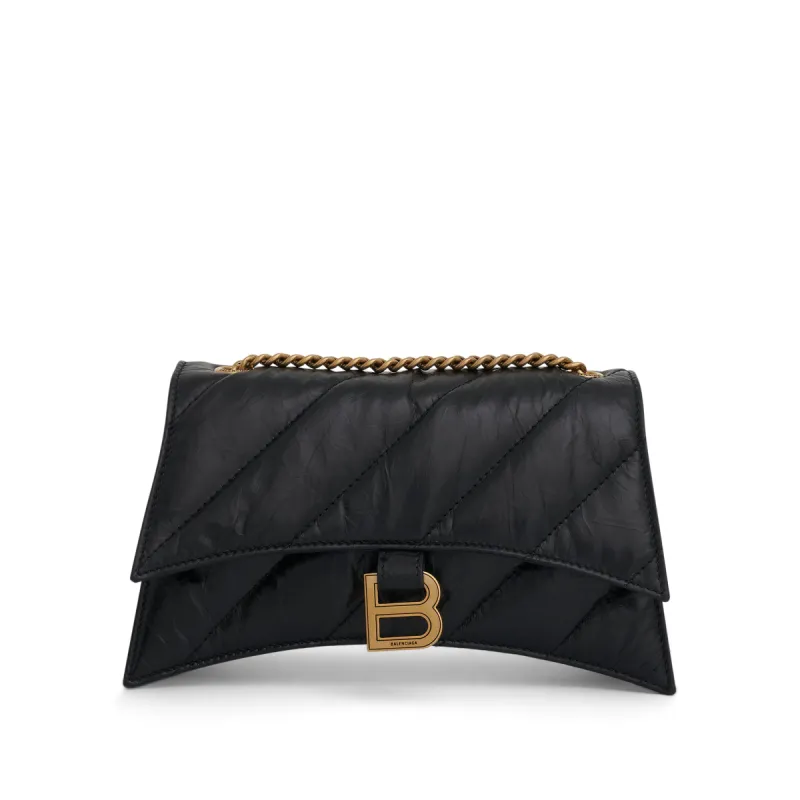 Crush XS Chain Quilted Bag in Black sold by MARAIS