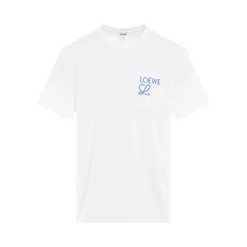 Anagram Pocket T-Shirt in White sold by MARAIS
