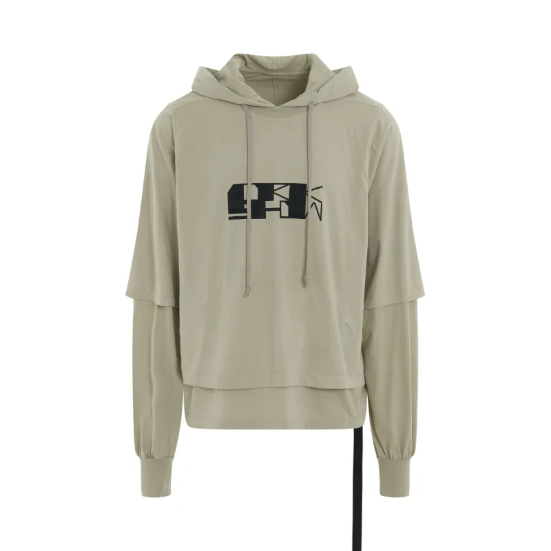 DRKSHDW Hustler Knit Hoodie T-Shirt in Pearl/Black sold by MARAIS