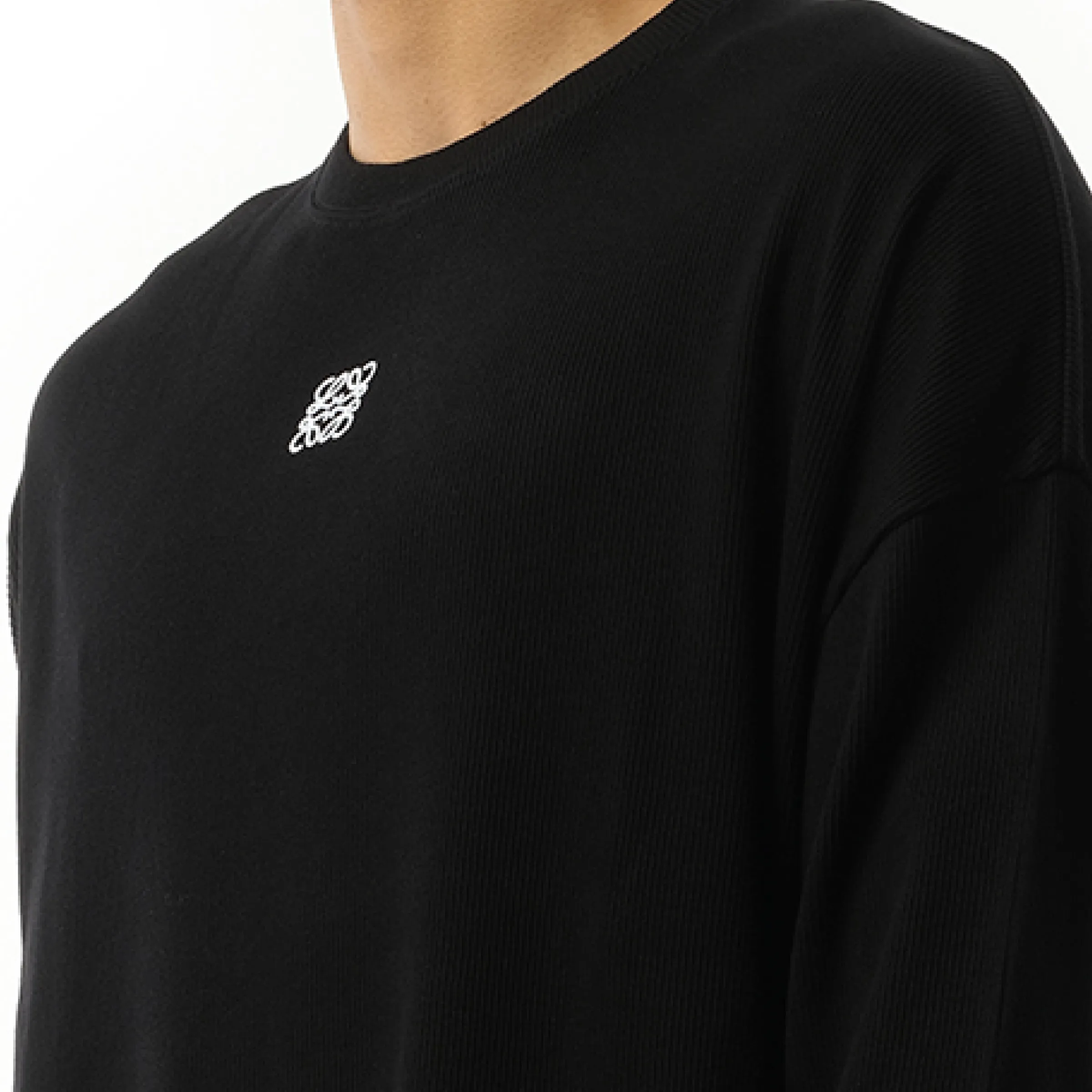 Long Sleeve Anagram T-Shirt in Black sold by MARAIS product image thumbnail 3
