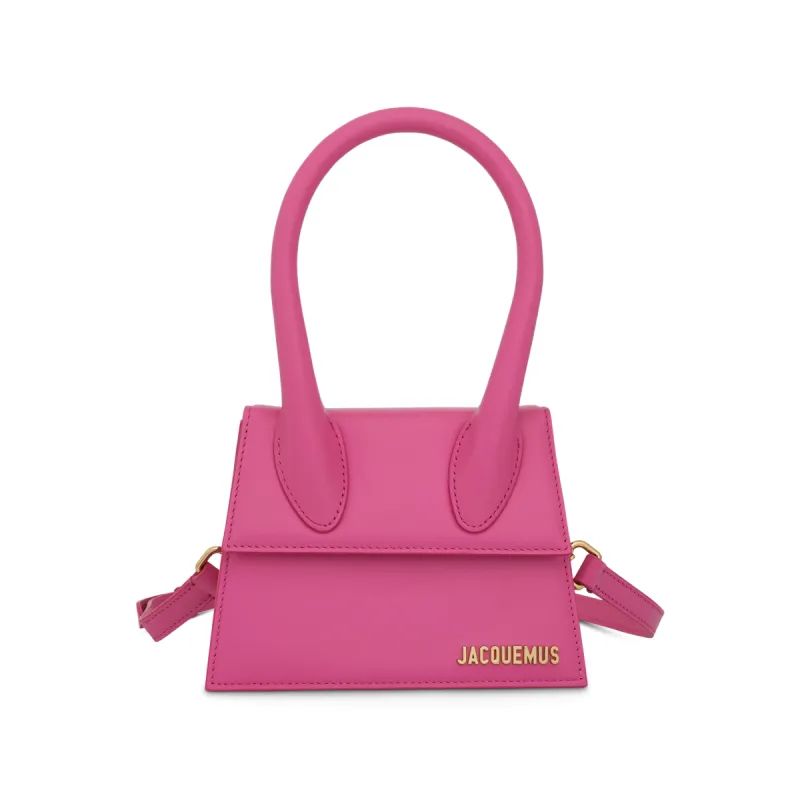 Le Chiquito Moyen Leather Bag in Pink sold by MARAIS