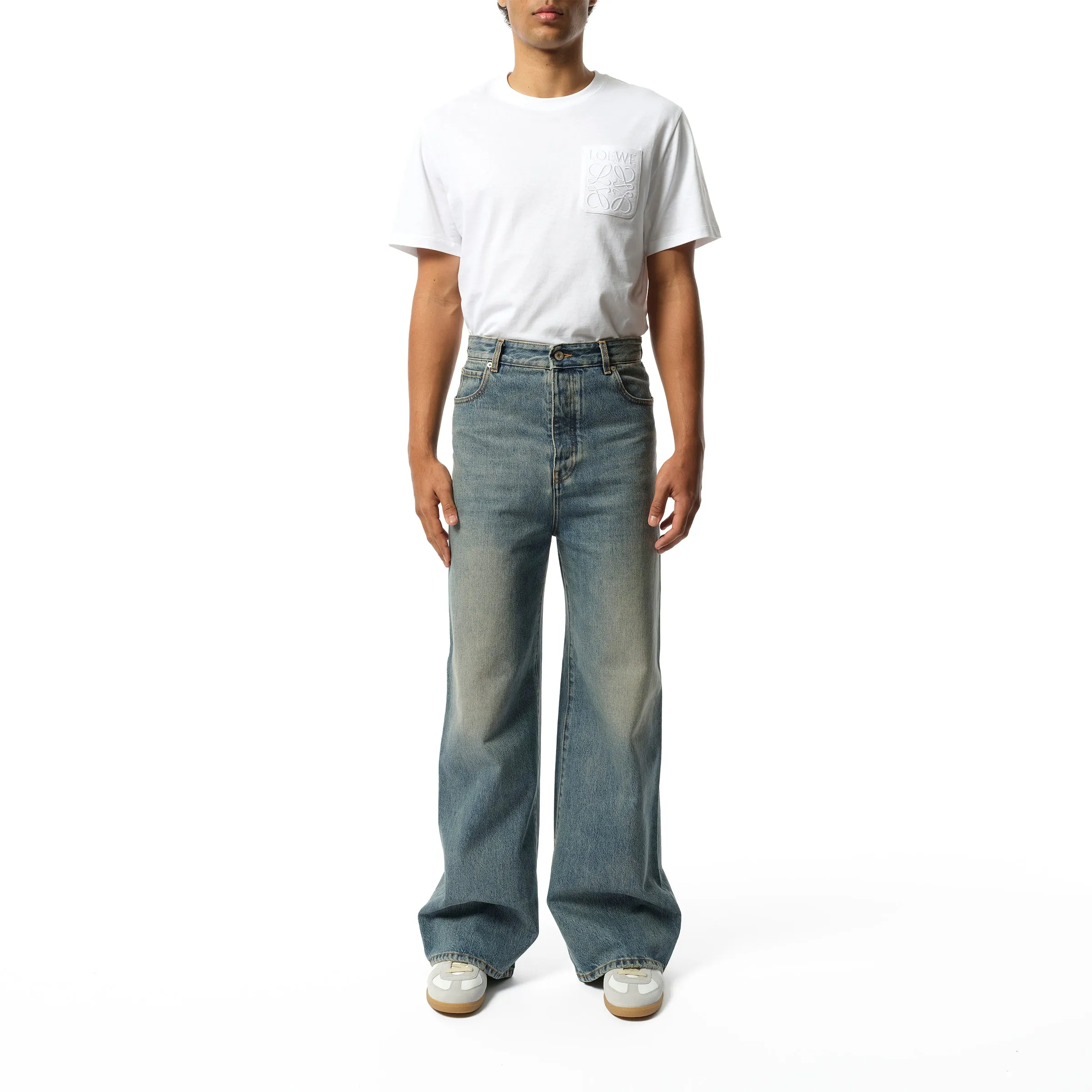 Wide Leg Jeans in Washed Denim sold by MARAIS product image thumbnail 4