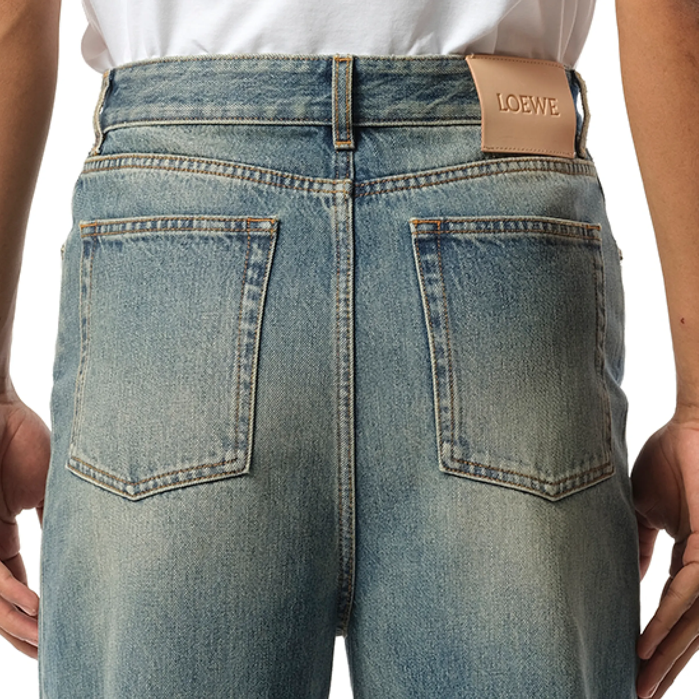 Wide Leg Jeans in Washed Denim sold by MARAIS product image thumbnail 3