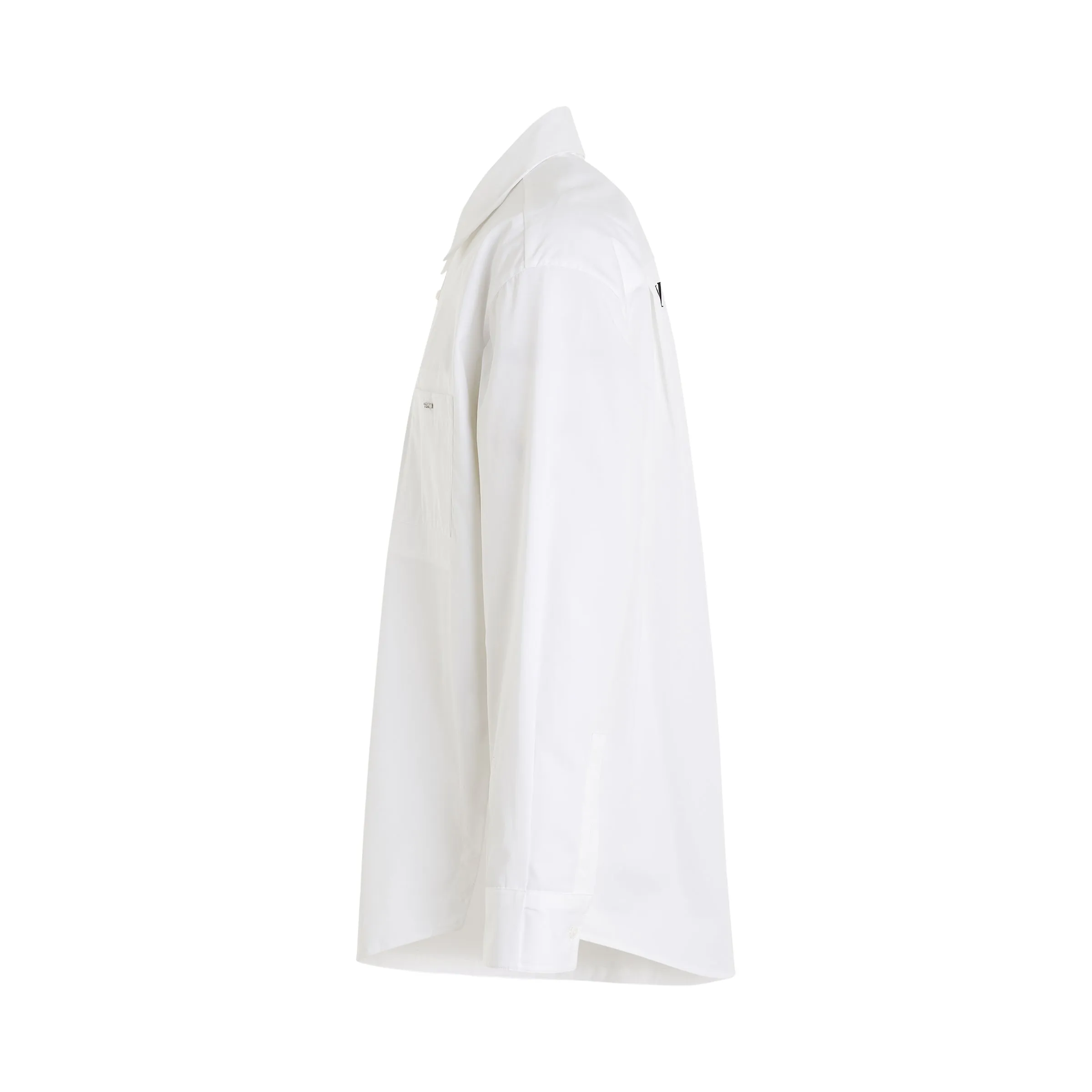 Back Logo Pocket Shirt in White sold by MARAIS product image thumbnail 3