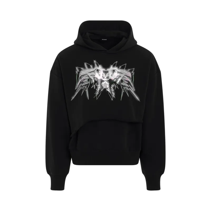 3D Western Print Hoodie in Black sold by MARAIS