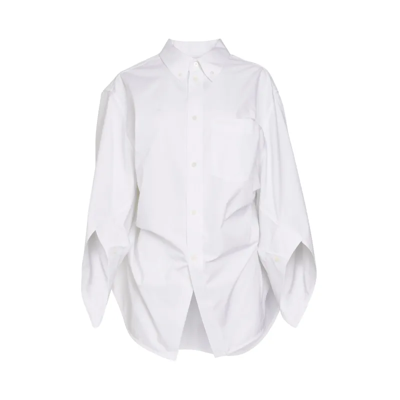 Wing Twisted Shirt in White made by Balenciaga