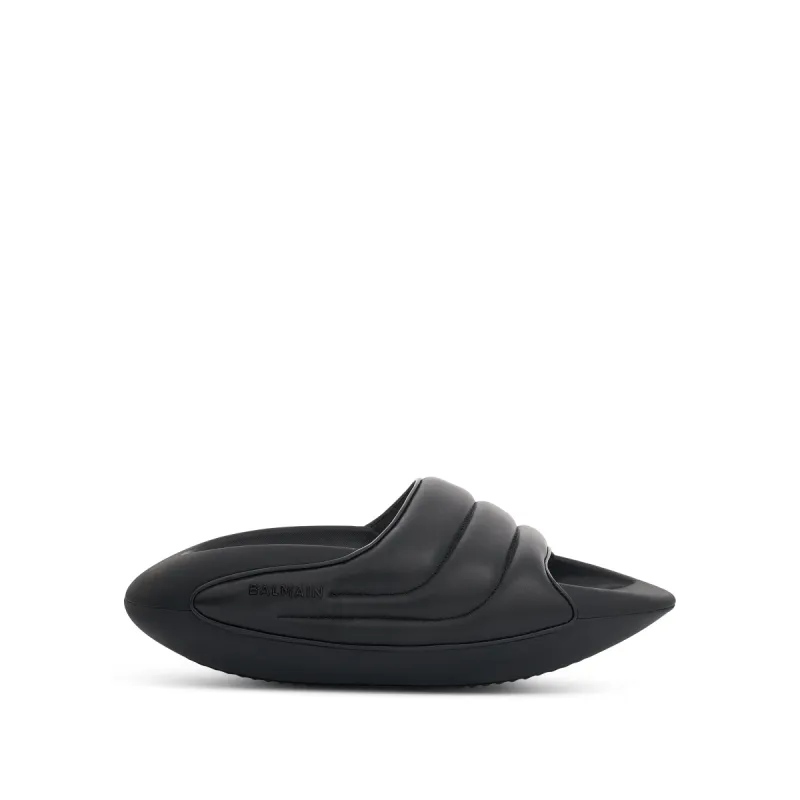 B-It Quilted Lambskin Sandal in Black sold by MARAIS
