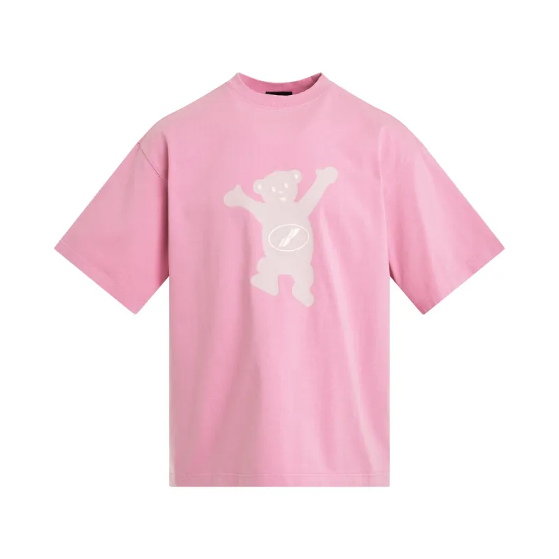 Teddy Logo T-Shirt in Pink sold by MARAIS