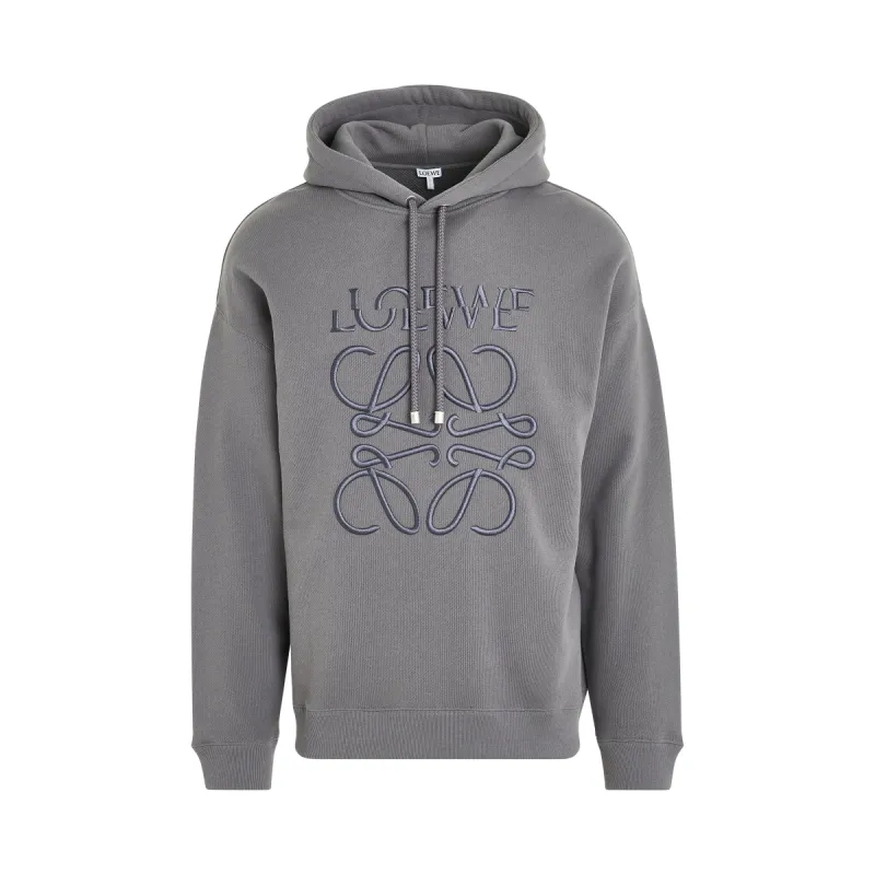 Embroidered Distorted Hoodie in Slate Grey sold by MARAIS