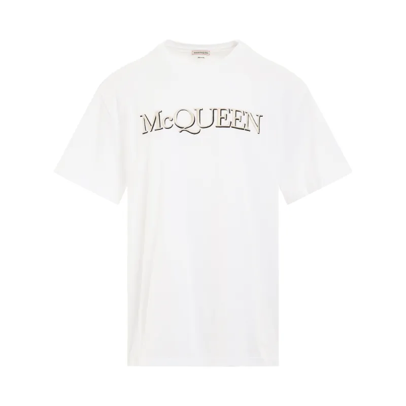 Logo Embroidered T-Shirt in White/Mix sold by MARAIS