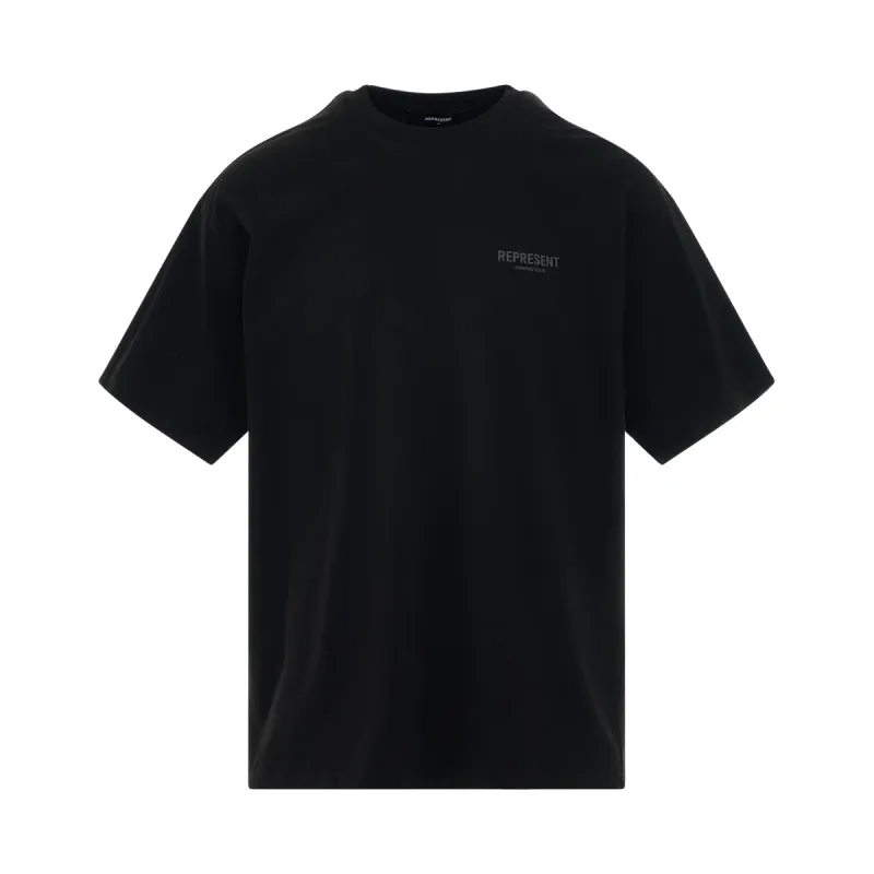 Represent Owners Club T-Shirt in Black Reflective made by MARAIS