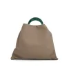 Venice Medium Hobo Bag in Light Camel/Spherical Green sold by MARAIS