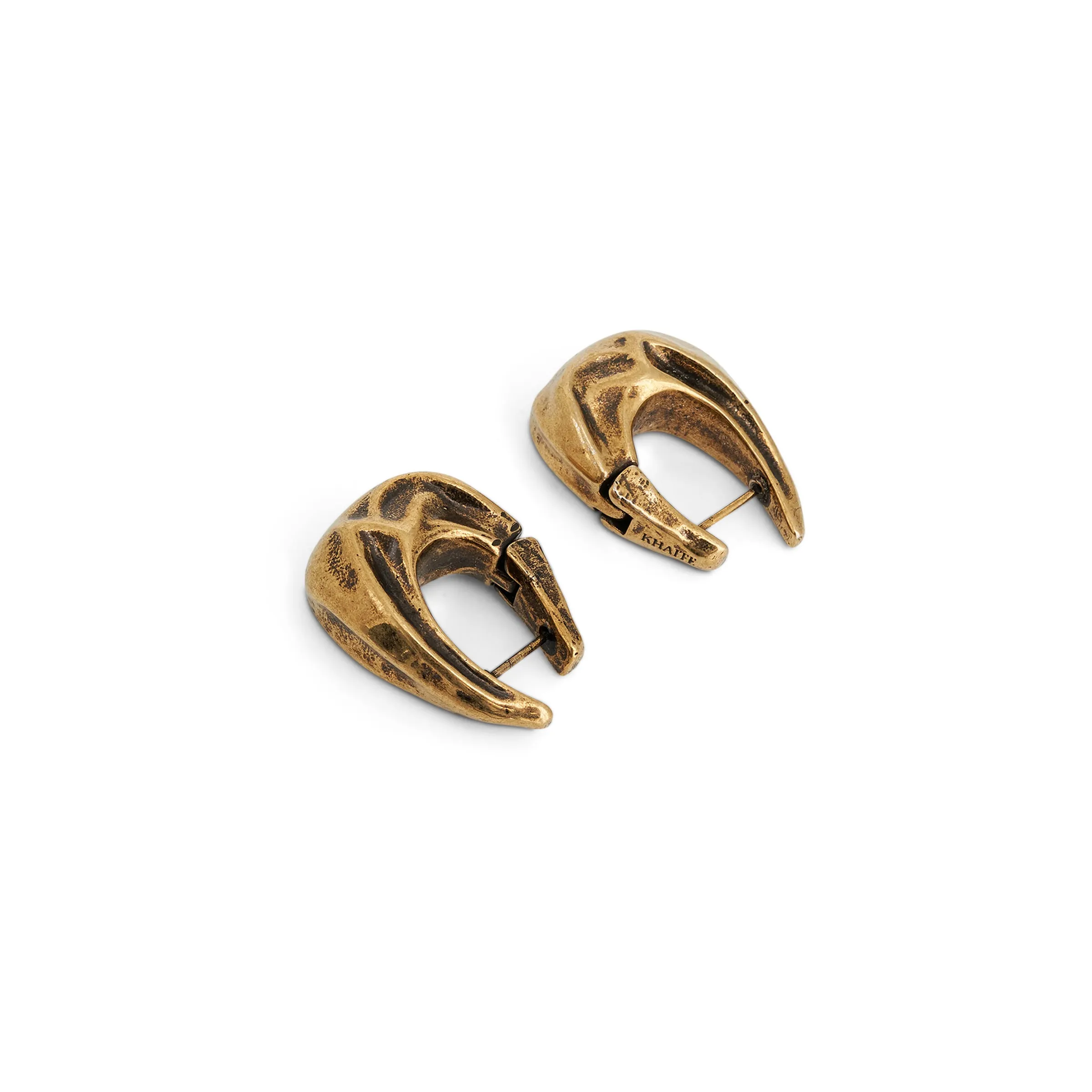 Olivia Small Hoop Earrings in Antique Gold sold by MARAIS product image thumbnail 3