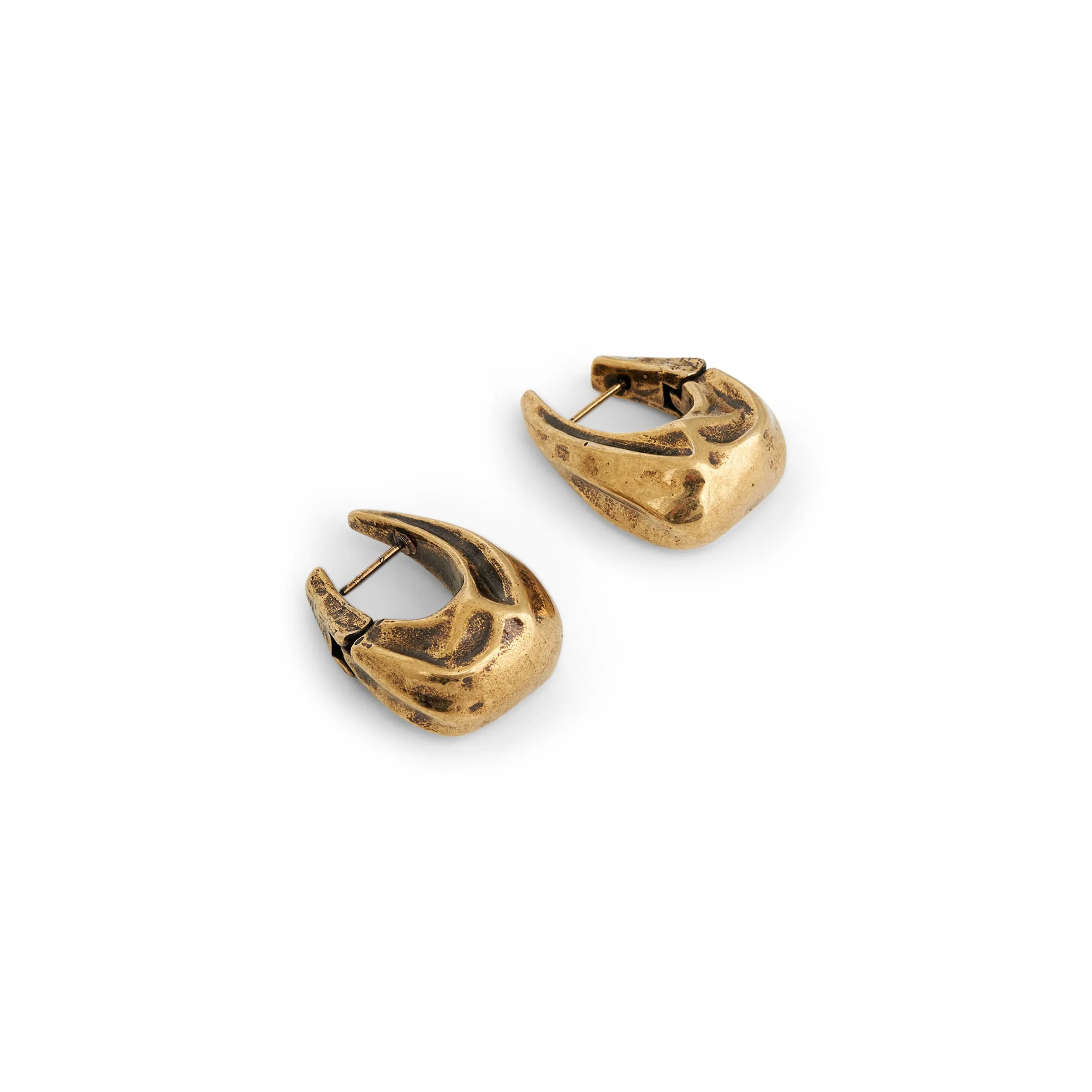Olivia Small Hoop Earrings in Antique Gold sold by MARAIS product image thumbnail 2