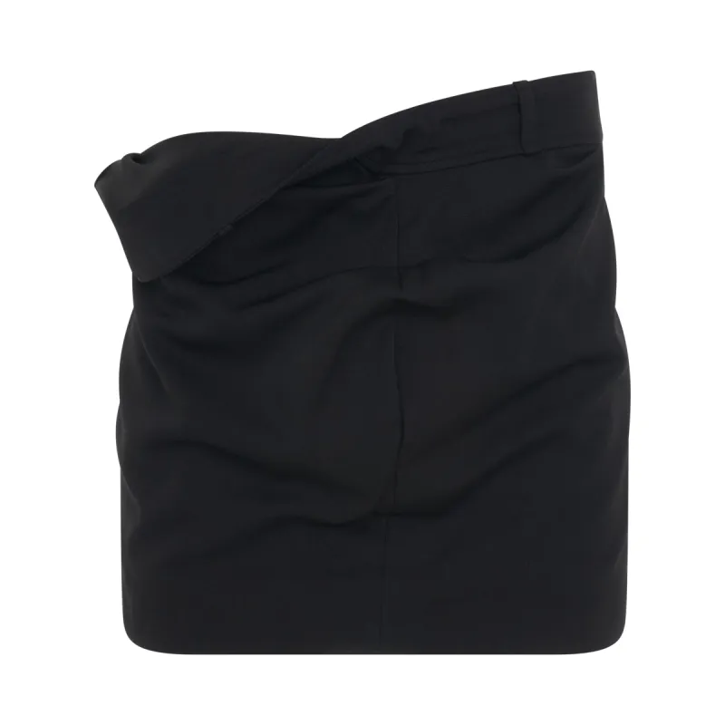 Bahia Twist Mini Skirt in Black sold by MARAIS
