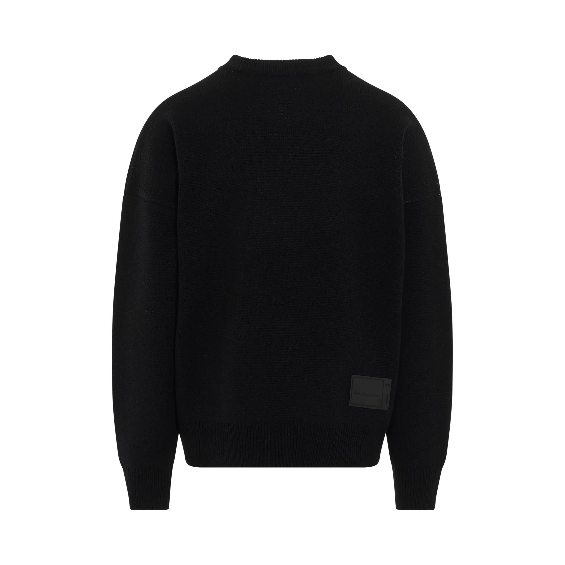Logo Jacquard Intarsia Sweater in Black sold by MARAIS product image thumbnail 4