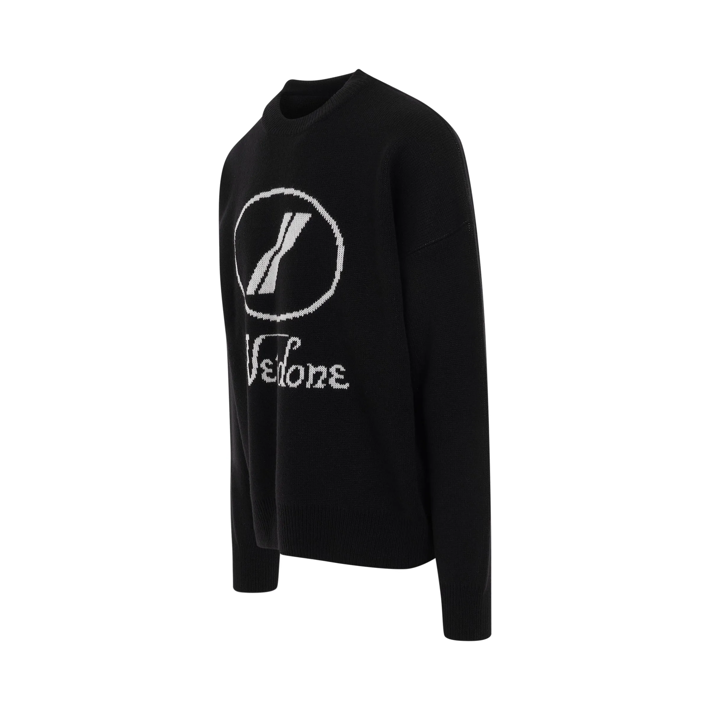 Logo Jacquard Intarsia Sweater in Black sold by MARAIS product image thumbnail 2