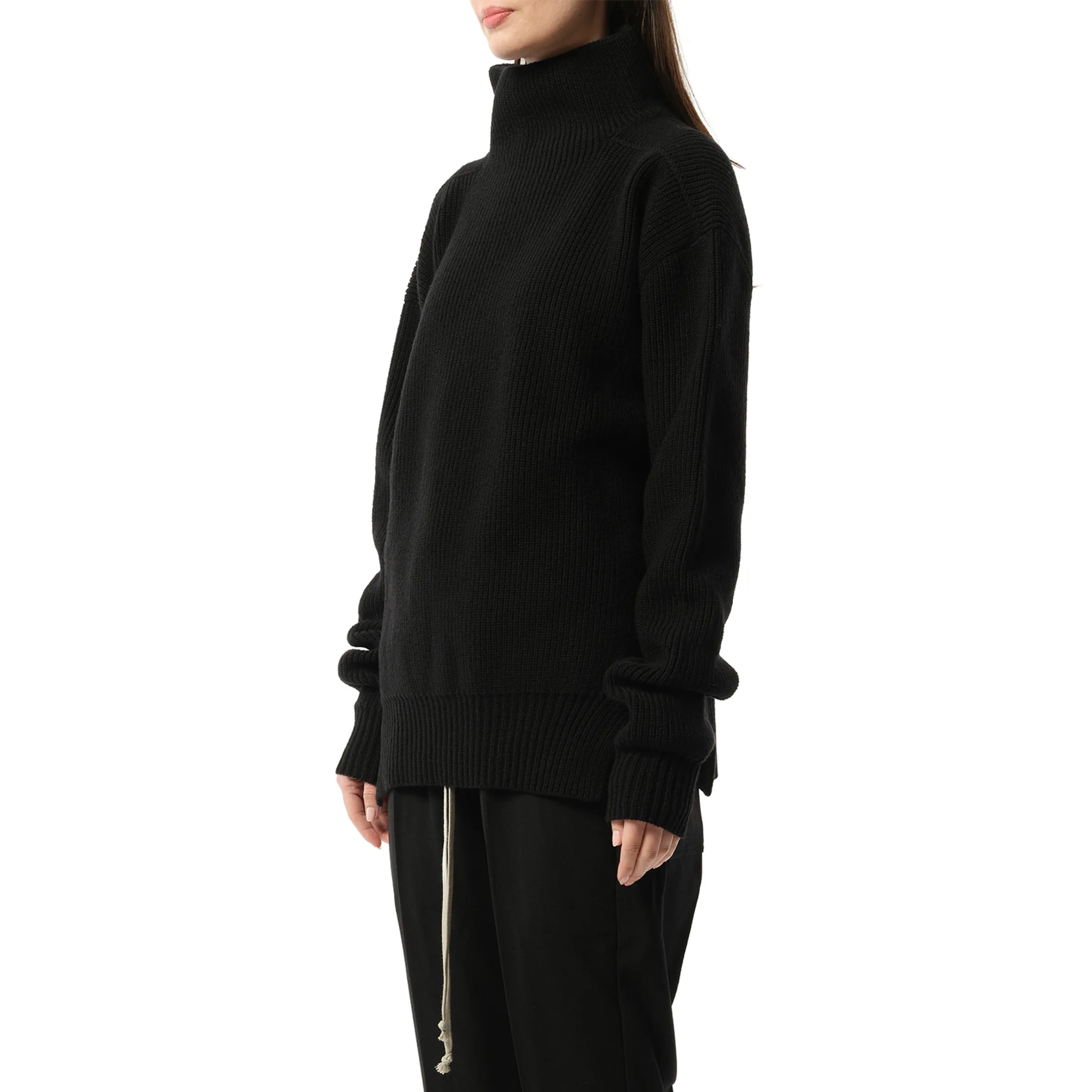 Fisherman Tabard Sweater in Black sold by MARAIS product image thumbnail 5