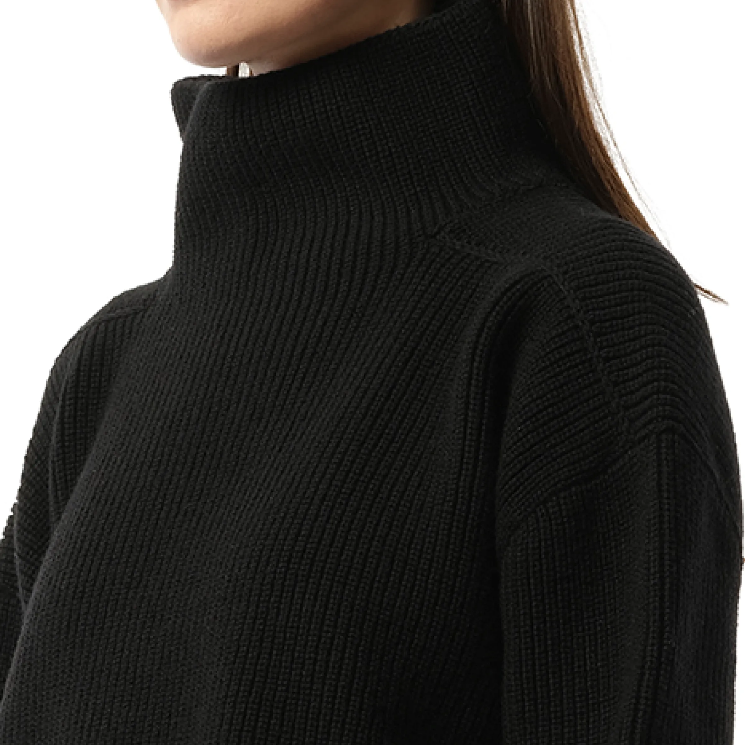 Fisherman Tabard Sweater in Black sold by MARAIS product image thumbnail 3