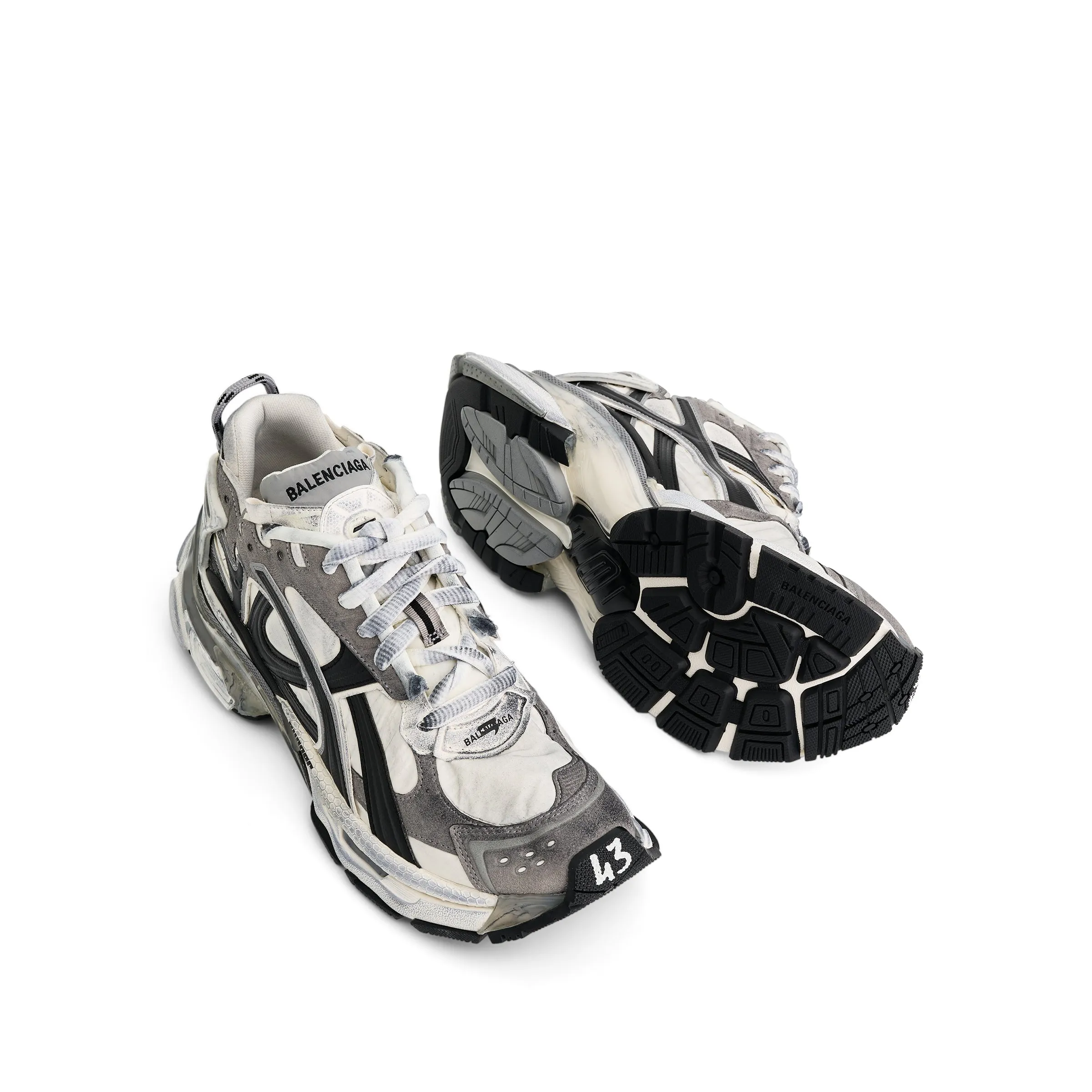 Runner Sneaker in Grey/White/Black sold by MARAIS product image thumbnail 4