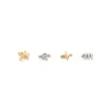 Bicolour Palm Ring Set in Gold/Silver sold by MARAIS