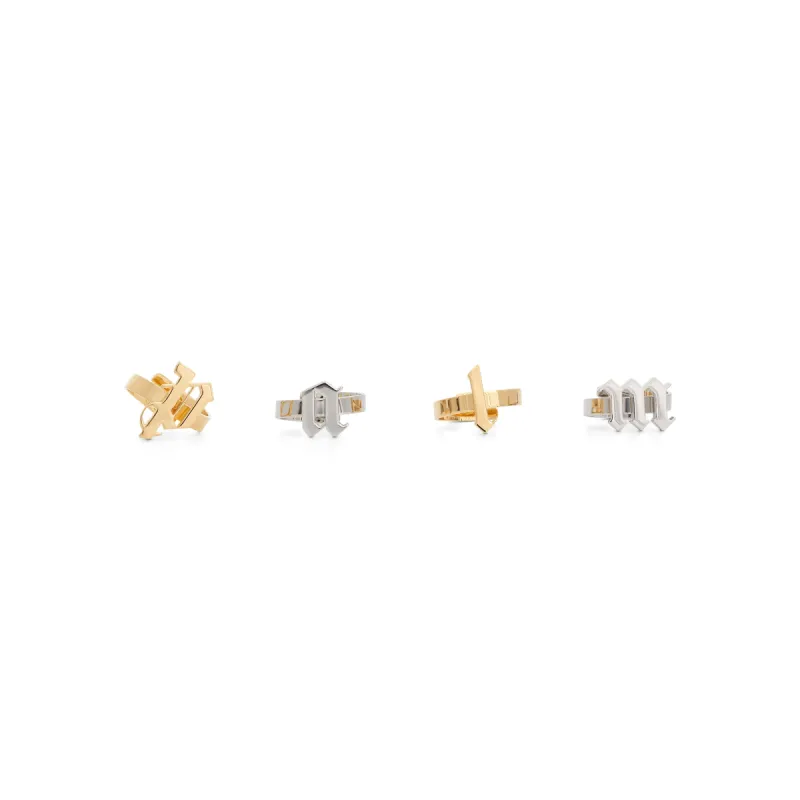 Bicolour Palm Ring Set in Gold/Silver sold by MARAIS