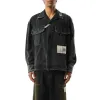 Amateur Sewn Aged Shirt in Black sold by MARAIS