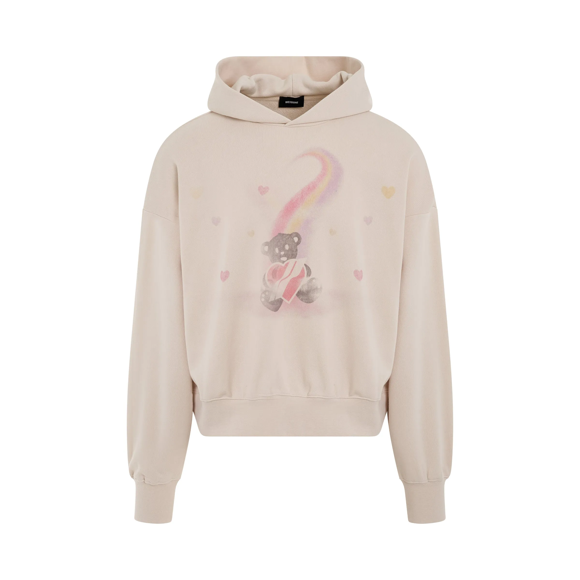 Teddy Bear Print Hoodie in Ivory sold by MARAIS