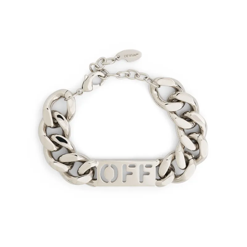 Logo Chain Colour Bracelet In Colour Silver sold by MARAIS