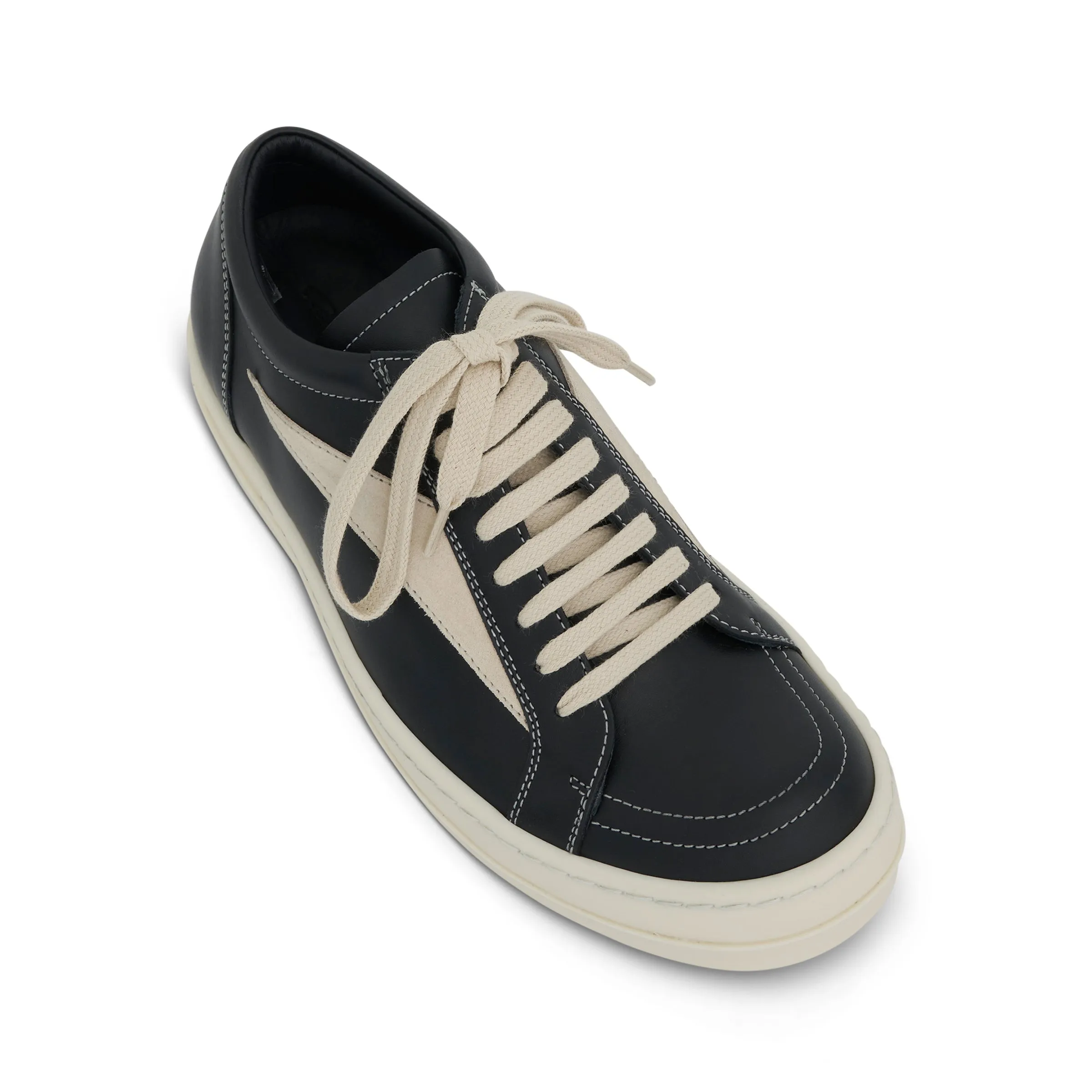 Vintage Leather Sneaker in Black/Milk sold by MARAIS product image thumbnail 4