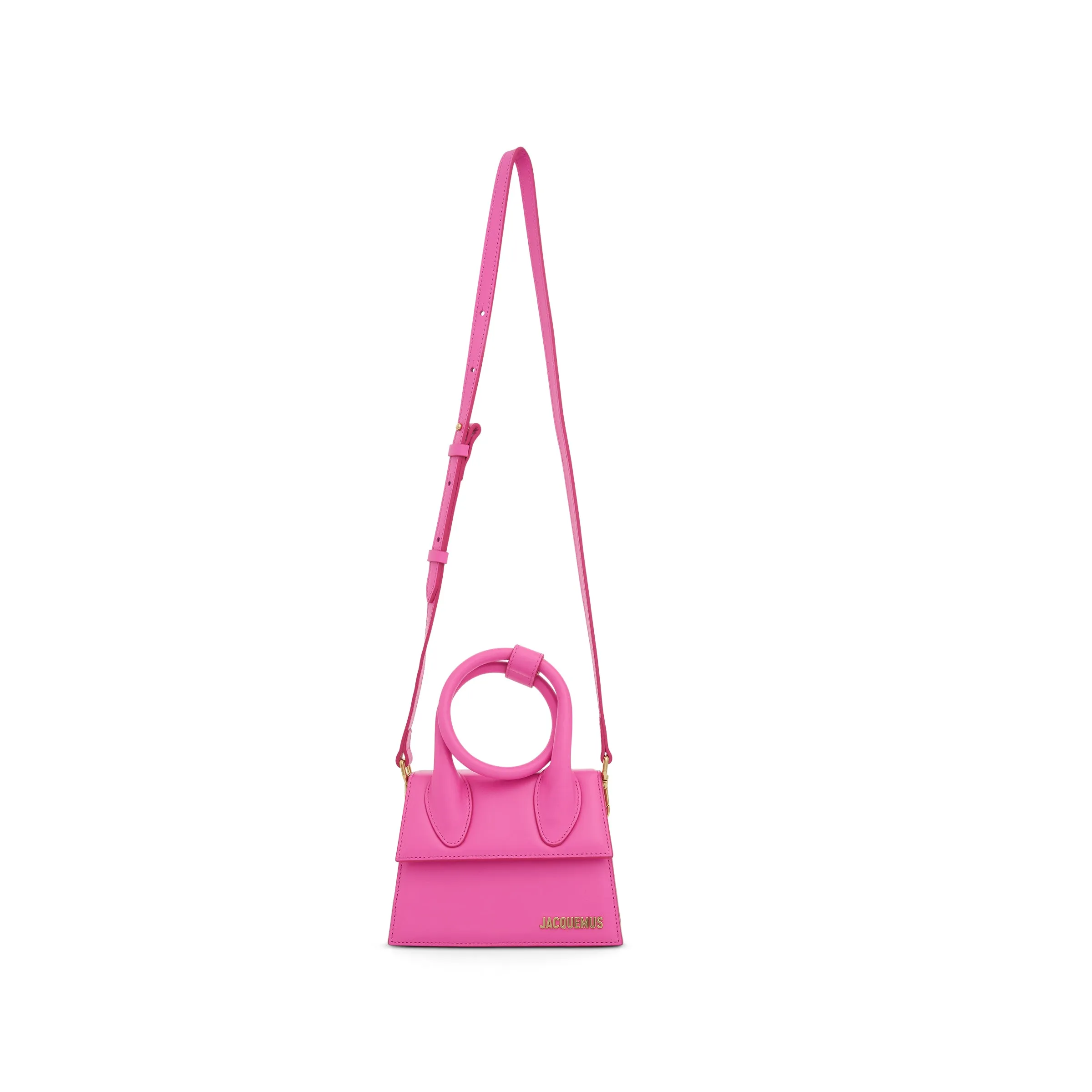 Le Chiquito Noeud Leather Bag in Neon Pink sold by MARAIS product image thumbnail 5