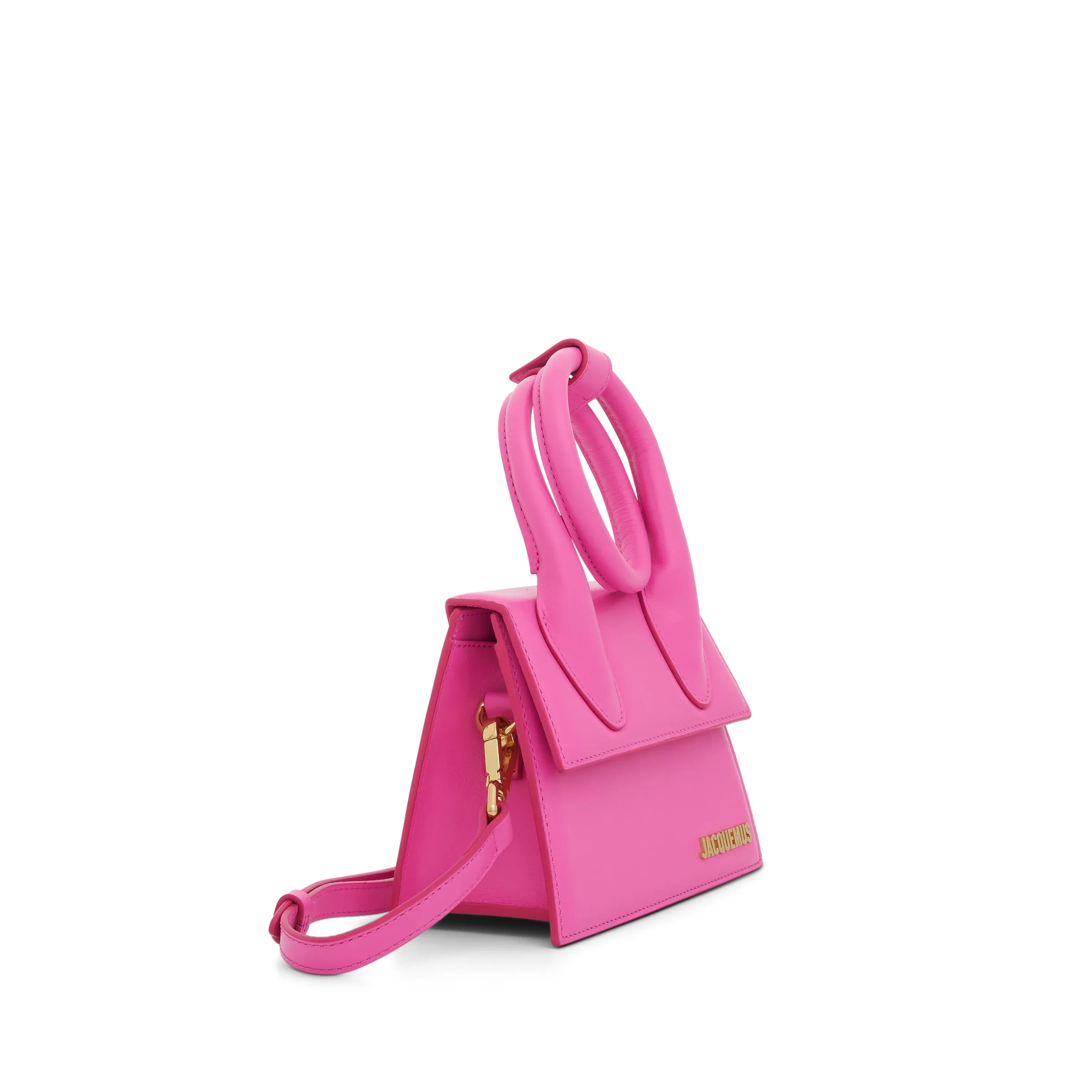 Le Chiquito Noeud Leather Bag in Neon Pink sold by MARAIS product image thumbnail 2