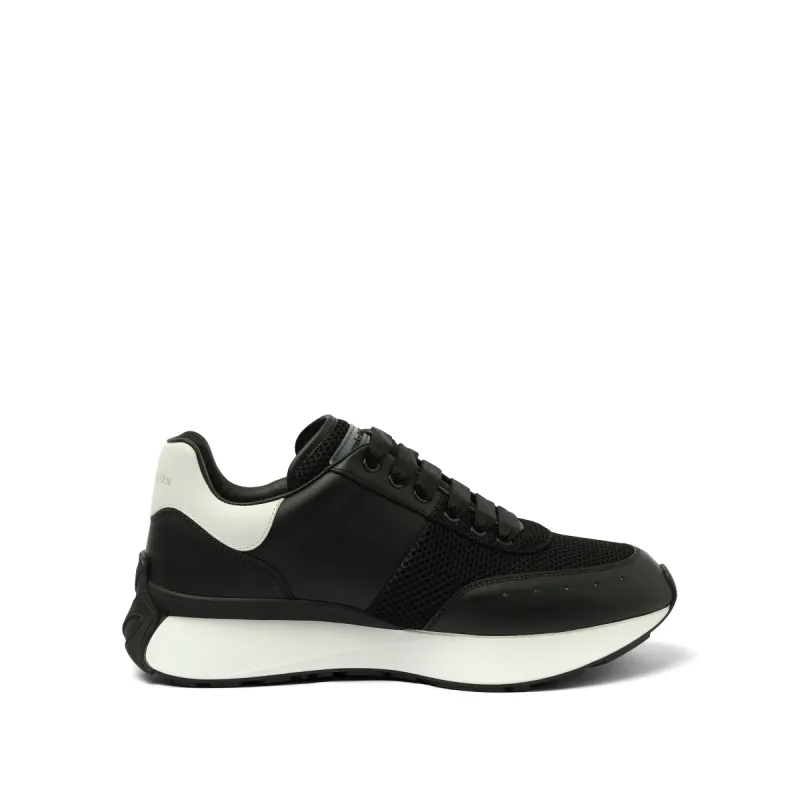 Larry Oversized Sneaker in Black/White/Silver made by MARAIS