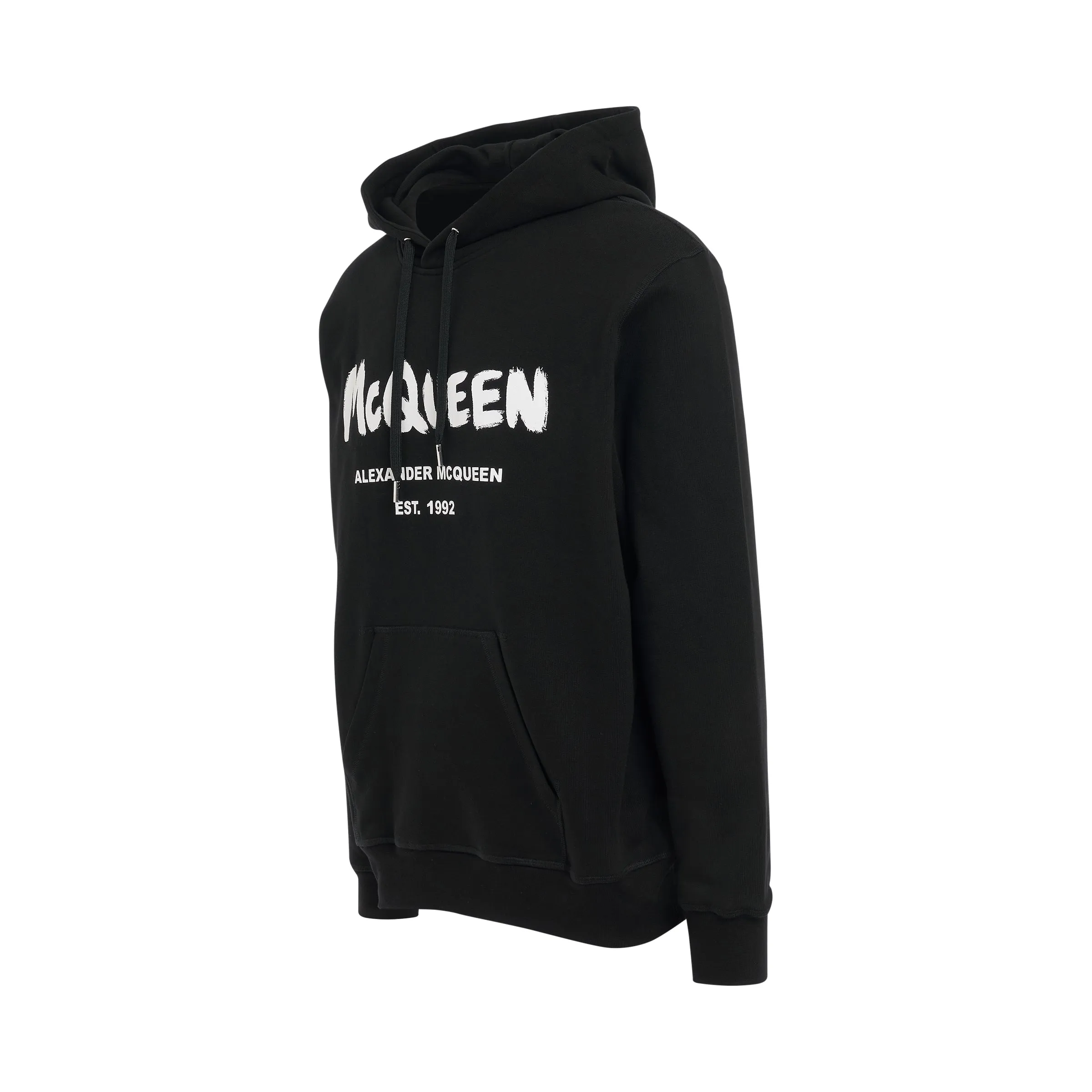 Graffiti Print Hoodie in Black/Ivory sold by MARAIS product image thumbnail 2