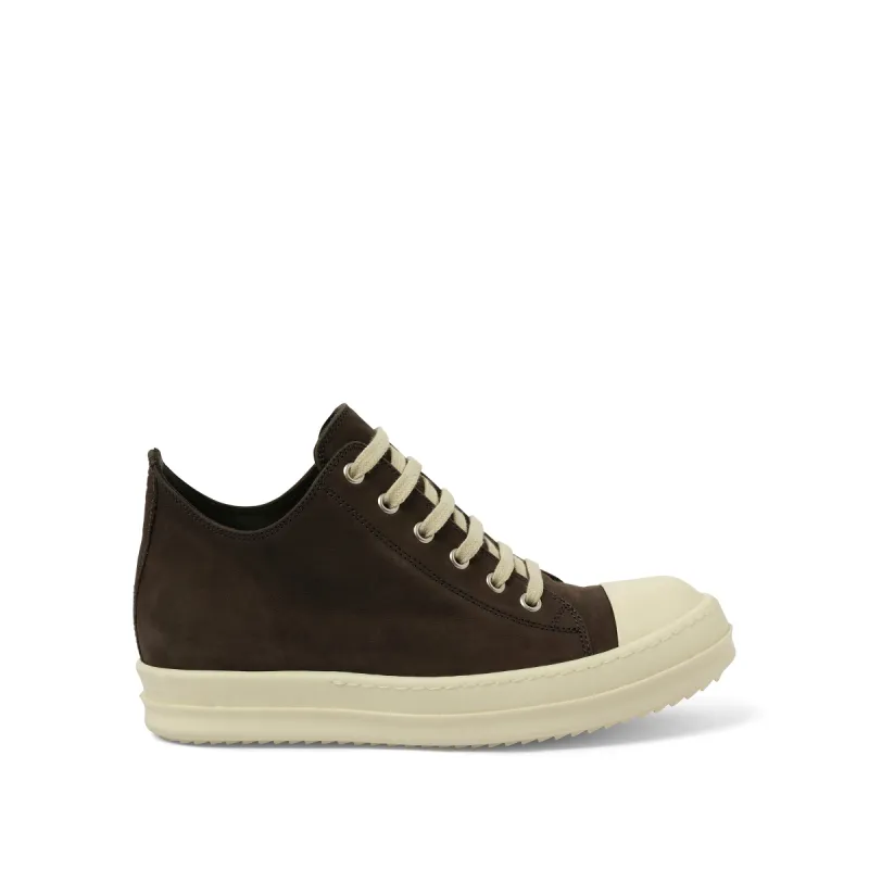 Grey Wolf Nubuk Low Sneaker in Dark Dust/Milk sold by MARAIS