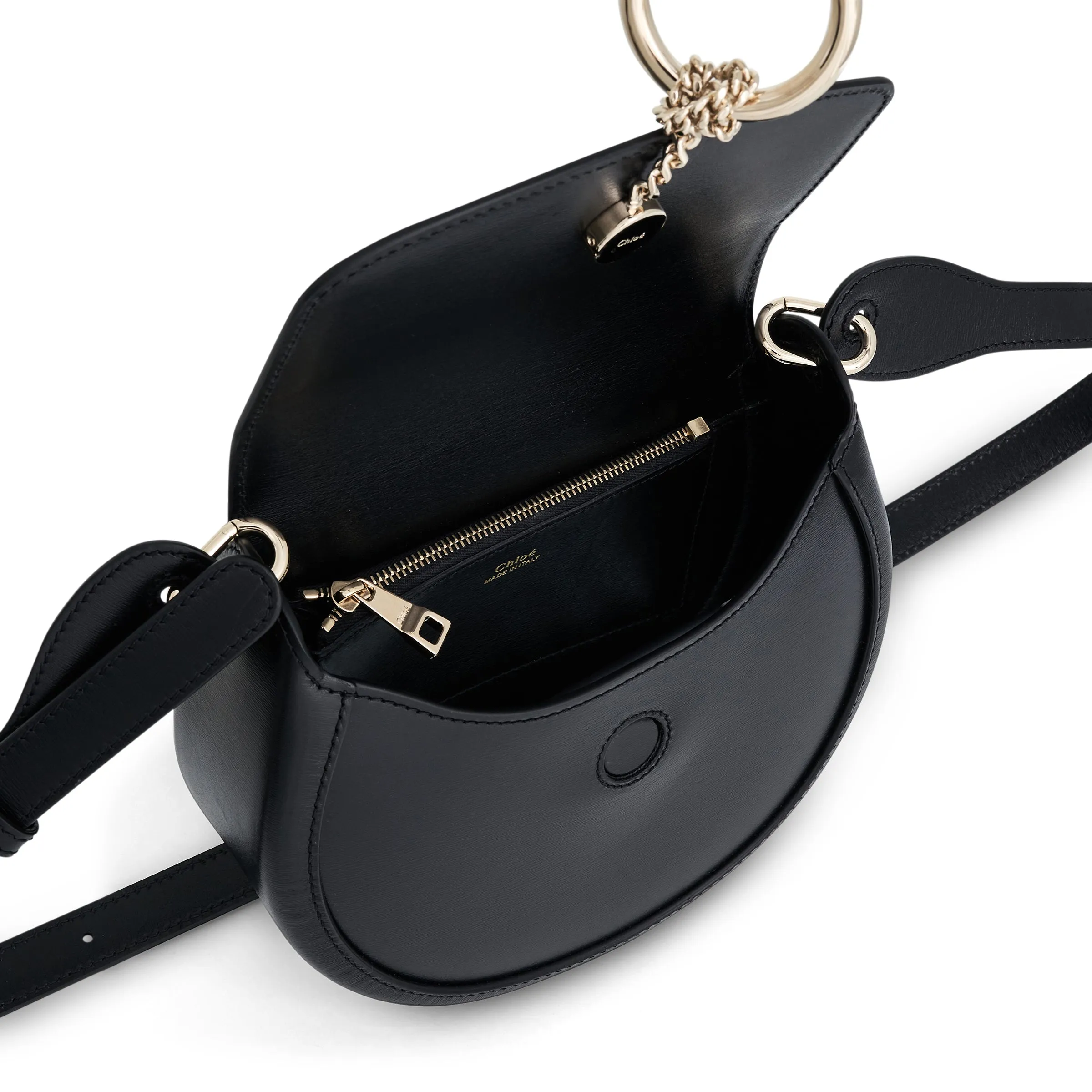 Chloe Arlene Leather Shoulder Bag in Black sold by MARAIS product image thumbnail 5